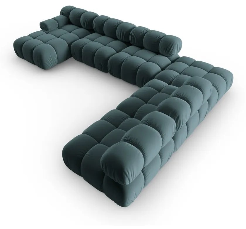 Morska aksamitna sofa 379 cm Bellis – Micadoni Home