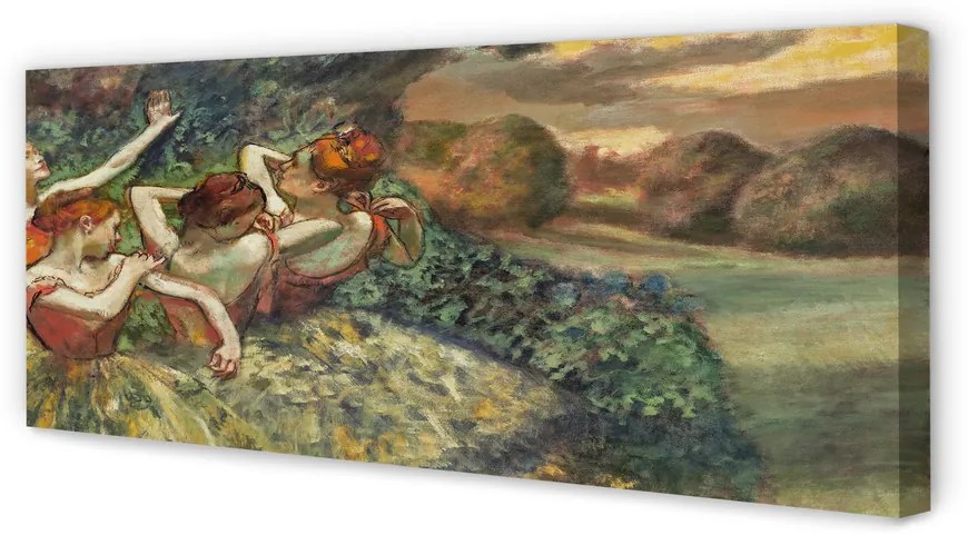 Obraz canvas na ścianę Cztery tancerki - Edgar Degas