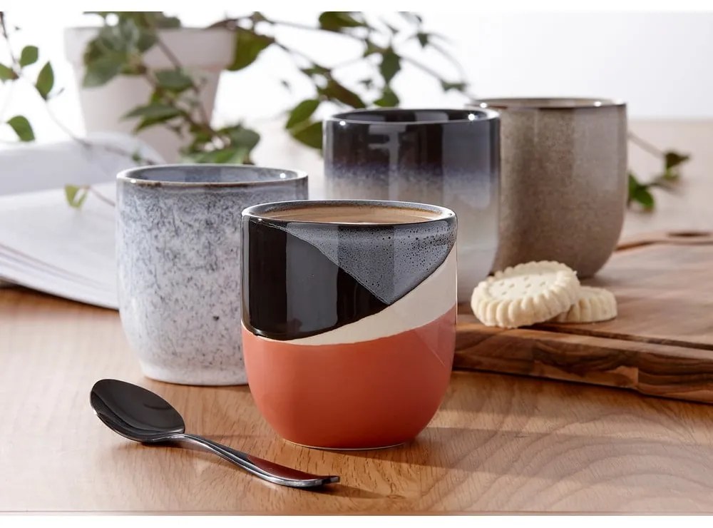 Szary kubek z kamionki Ladelle Cafe, 300 ml