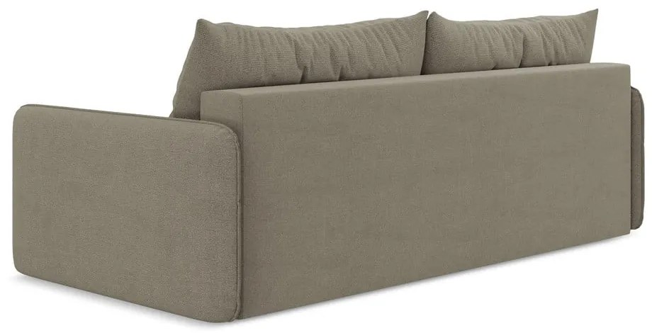 Beżowa rozkładana/ze schowkiem sofa 216 cm Nanea – Makamii