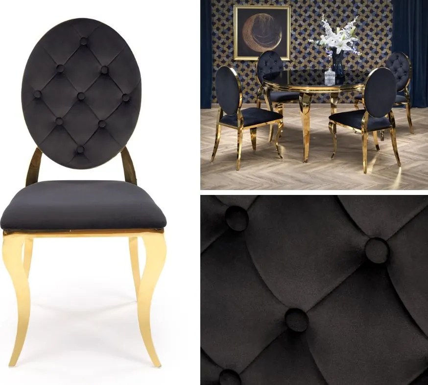 Krzesło z pikowaniem w stylu retro K556 Halmar