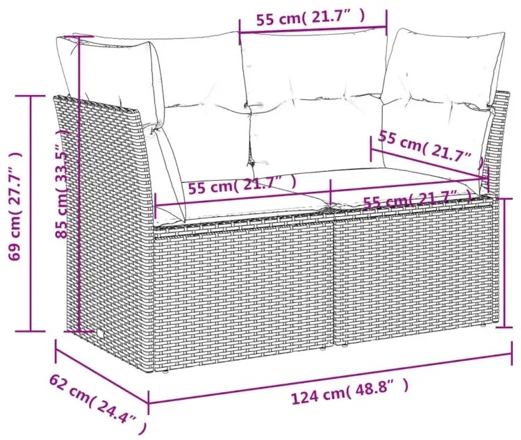 Dwuosobowa sofa ogrodowa Victos