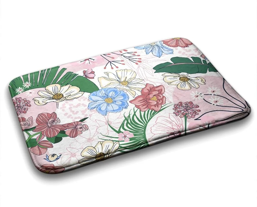 Dywanik antypoślizgowy do łazienki Dywanik antypoślizgowy do łazienki Kolorowe Kwiaty