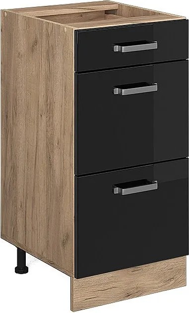 Szafka dolna do kuchni czarny wysoki połysk 40x46x81.6 r-line