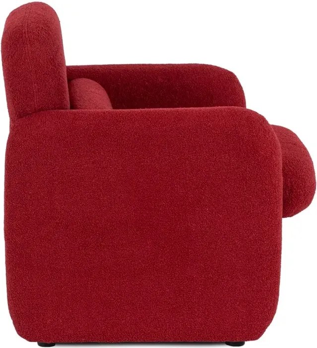 Czerwony fotel boucle w stylu nowoczesnym Z7-M29