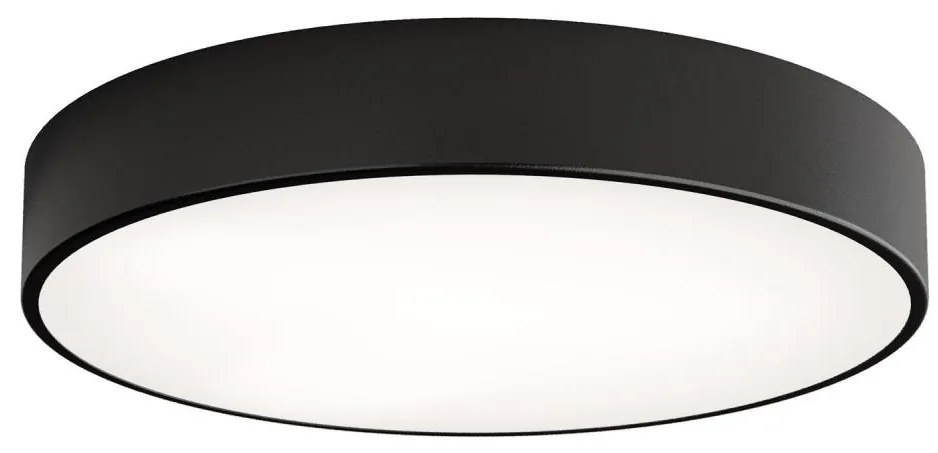 Łazienkowa oprawa sufitowa CLEO z czujnikiem — 4× E27, 24 W, 230 V, średnica 50 cm, IP54, czarna