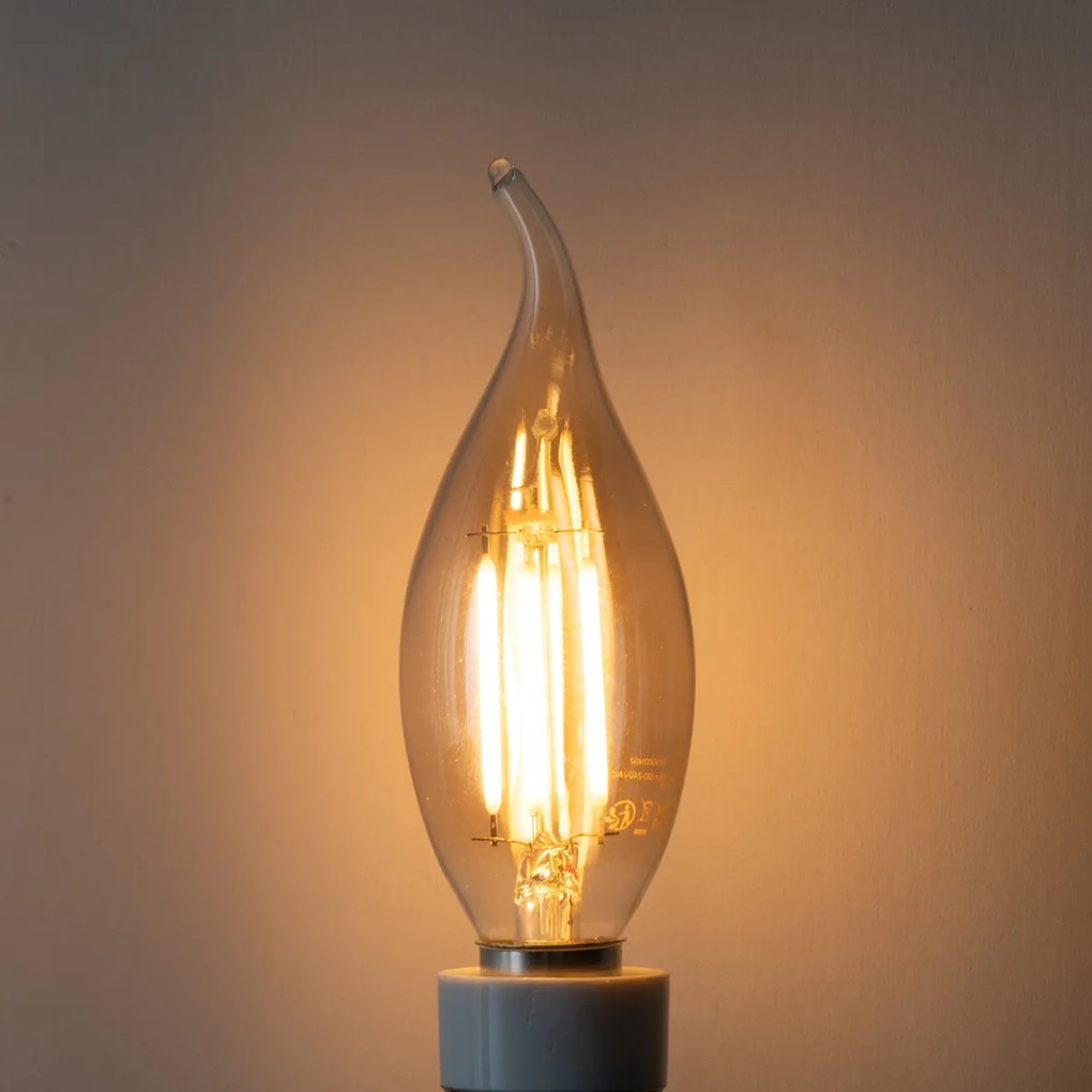Zestaw 5 ściemnialnych żarówek LED E14 BXS35 Smoke 4W 300 lm 2200K