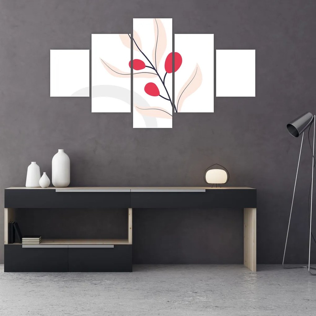 Obraz - Różowa abstrakcja kwiatowa N⁰3 (125x70 cm)