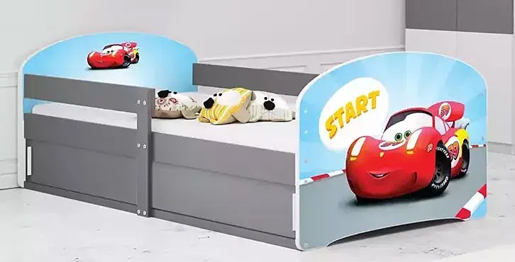 Parterowe łóżko dla chłopca autko ze schowkiem R0-A15