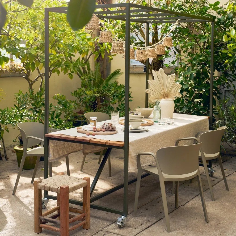 Stół ogrodowy z litego drewna eukaliptusowego 97x220 cm Blue Sky – vtwonen