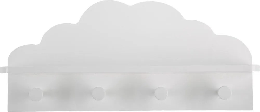 Półka z 4 wieszakami CLOUD, 48 x 22 x 12 cm