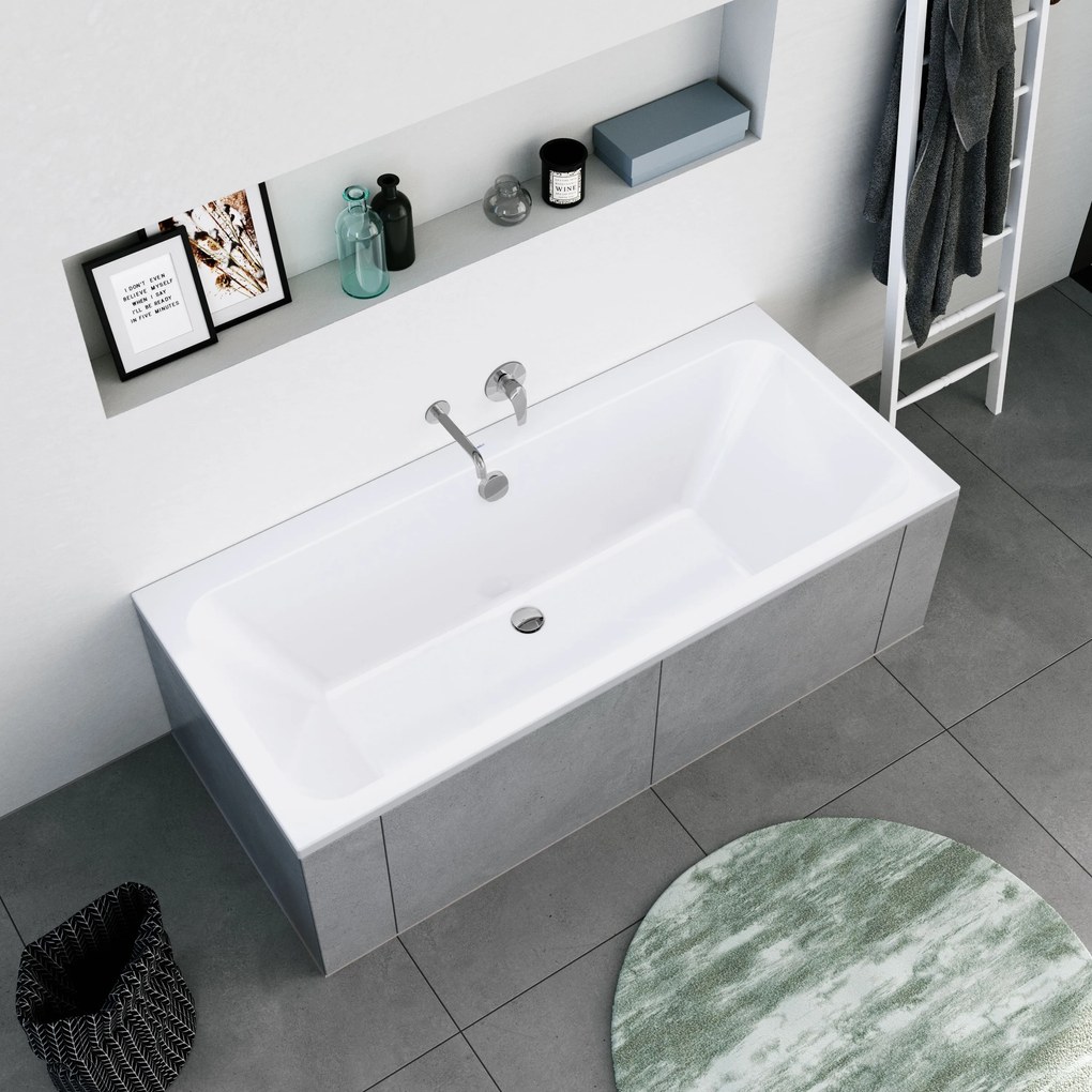 Duravit DuraPecos prostokątna wanna, do zabudowyAkryl - biały błyszczący - rozmiar do wyboru