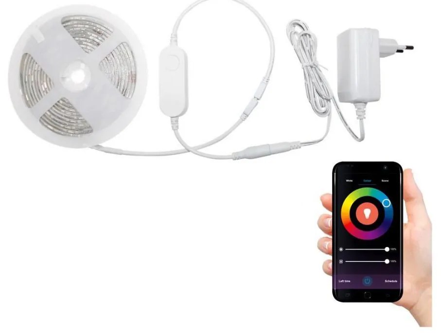 LED RGBW 12,5W/12V IP65 5m Wi-Fi Tuya ściemnialny pasek LED do łazienki