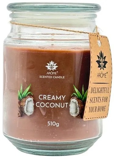 Arome Świeca w szkle 510 g, Creamy coconut