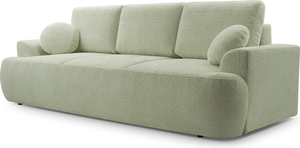 Masseno Sofa FILO z funkcją spania i pojemnikiem na pościel - Zielony - CORAL 55