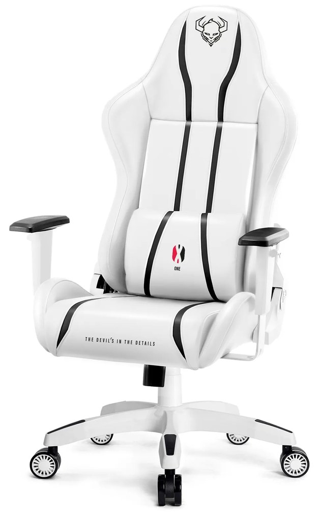 Fotel gamingowy Diablo X-One 2.0 Small: biało-czarny