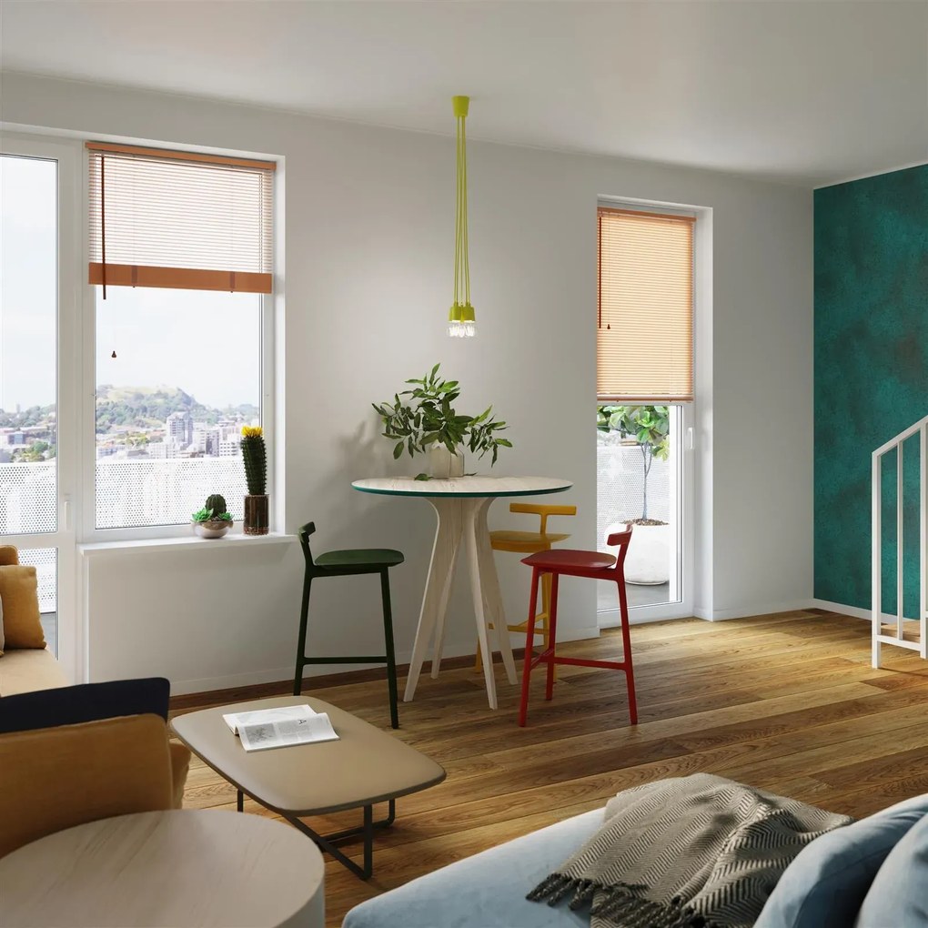 Lampa wisząca DIEGO 5 żółta SOLLUX LIGHTING