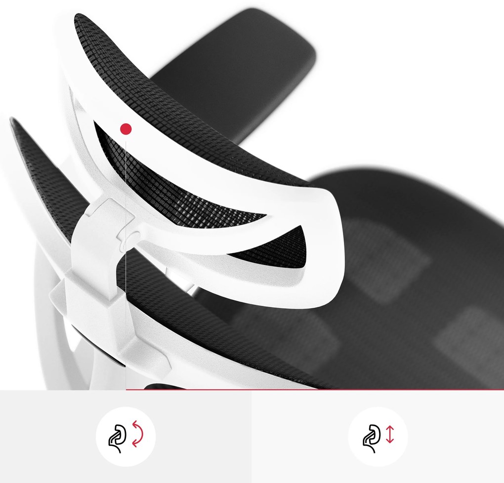 Fotel ergonomiczny Diablo V-Basic, biało-czarny