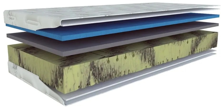 Średnio twardy/miękki piankowy materac dwustronny 140x200 cm Herbal visco – Materasso