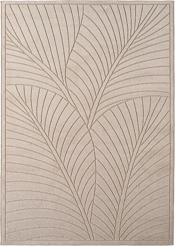 Dywan uniwersalny Nova 3D Motyw Roślinny beżowy 160 cm x 230 cm