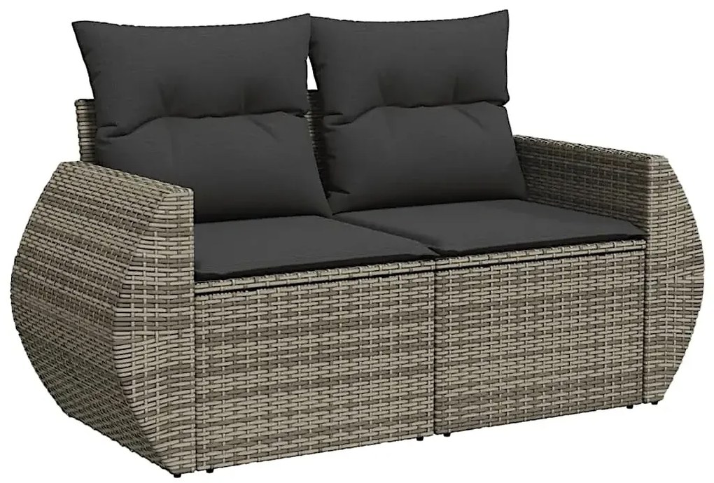 Szara dwuosobowa sofa ogrodowa - Torina 3X