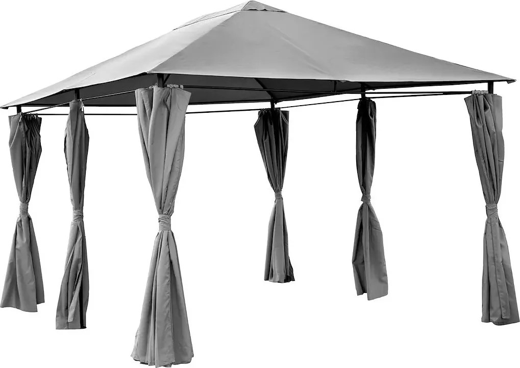 Szary pawilon ogrodowy z bocznymi ściankami L1-C01