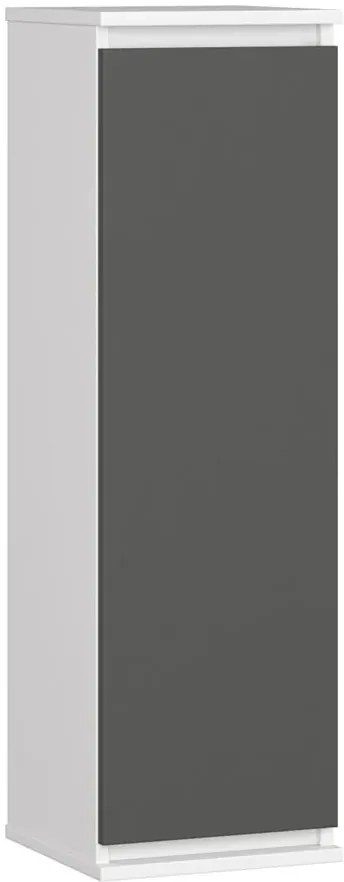 Wąska szafka wisząca biały + grafit A5-F14