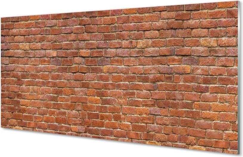 Szklany Panel Vintage Ściana z Cegieł