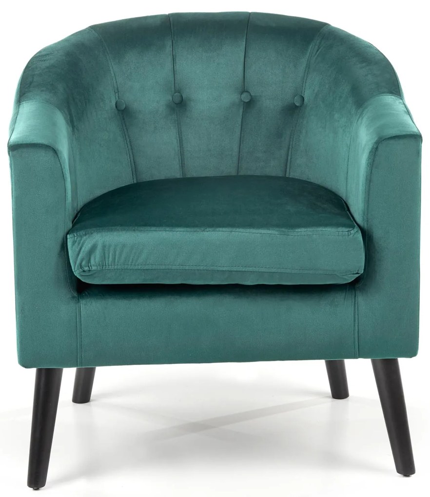 MARSHAL Fotel wypoczynkowy, Ciemny zielony, Klasyczny, Podłokietniki