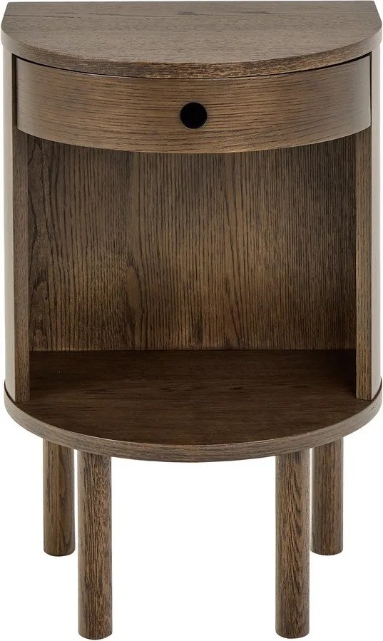 Szafka nocna w dekorze dębu w ciemnym naturalnym kolorze Paron – Actona