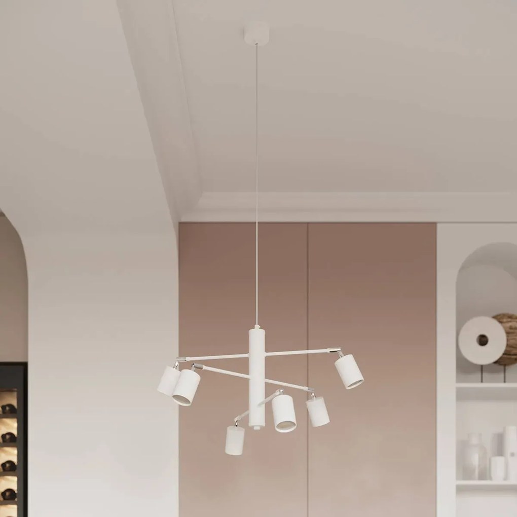 Żyrandol LEMMI 6 biały SOLLUX LIGHTING