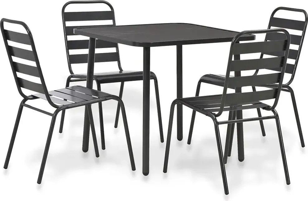 Zestaw metalowych mebli ogrodowych Ewera 3X - szary