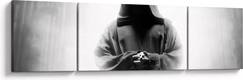 Obraz - Mnich w klasztorze (170x50 cm)