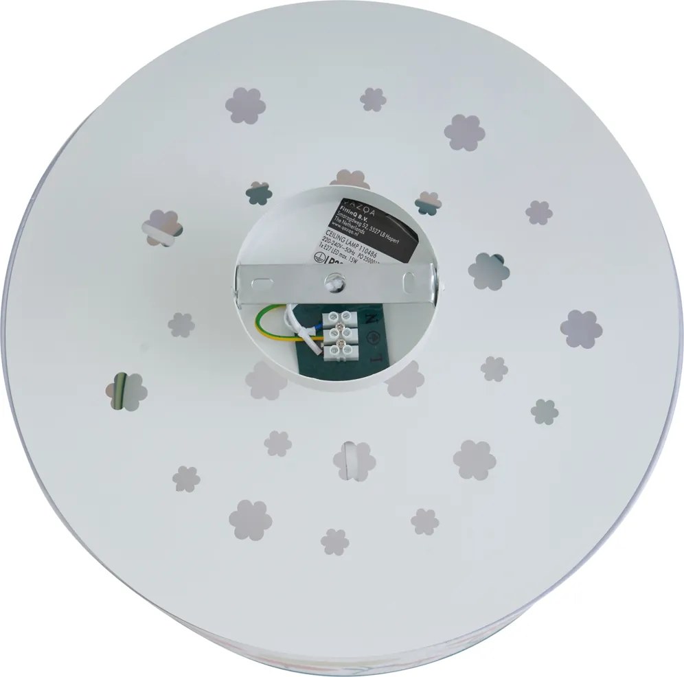 Dziecięca lampa sufitowa biała z kwiatami - Harrie wśród kwiatów