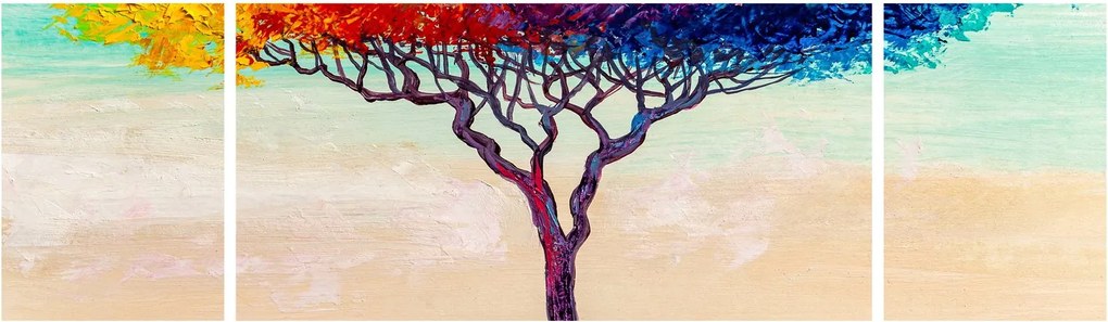 Obraz malowanego drzewa (170x50 cm)