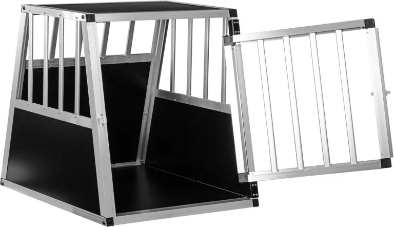 Skrzynia transportowa aluminiowa dla psów, 54 × 69 × 60 cm,
