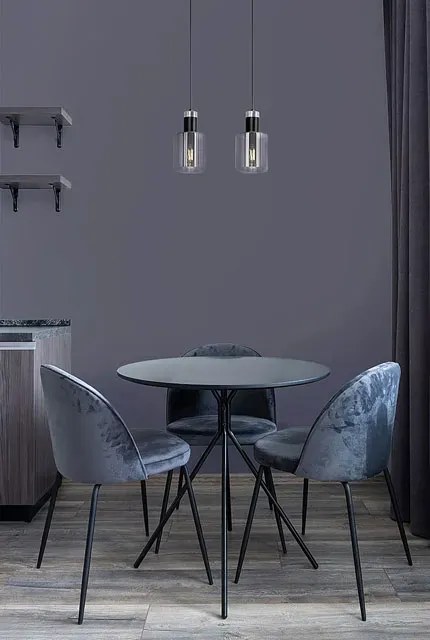 Lampa wisząca z 2 szklanymi kloszami - A469 S5-G99