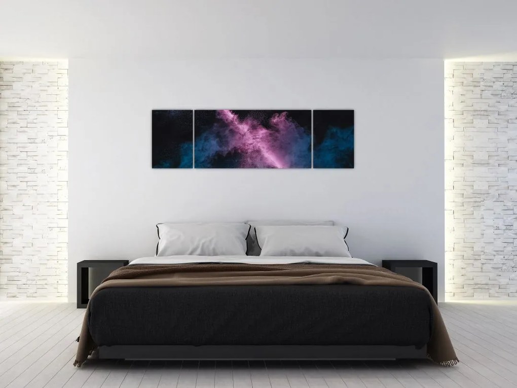 Obraz - Różowo - niebieski dym (170x50 cm)