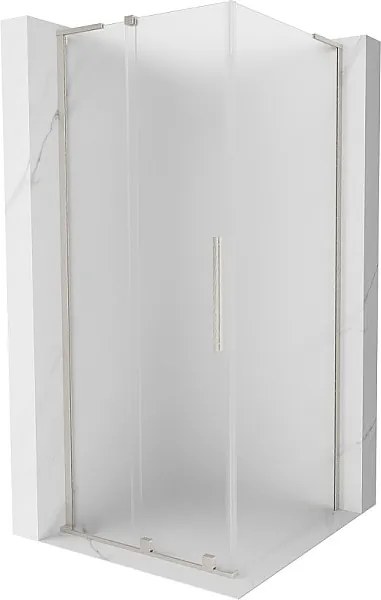 Mexen Velar L kabina prysznicowa rozsuwana 120 x 120 cm, szron, nikiel szczotkowany - 871-120-120-33-97