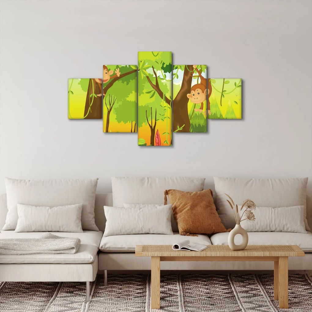 Obraz - Małpy (125x70 cm)
