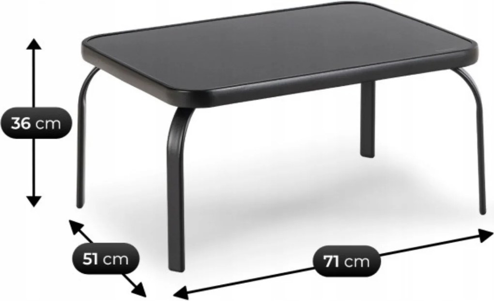 Zestaw Mebli Ogrodowych MINNESOTA Szary Ławka Krzesła Stolik Tarasowy Siatka Nowoczesny