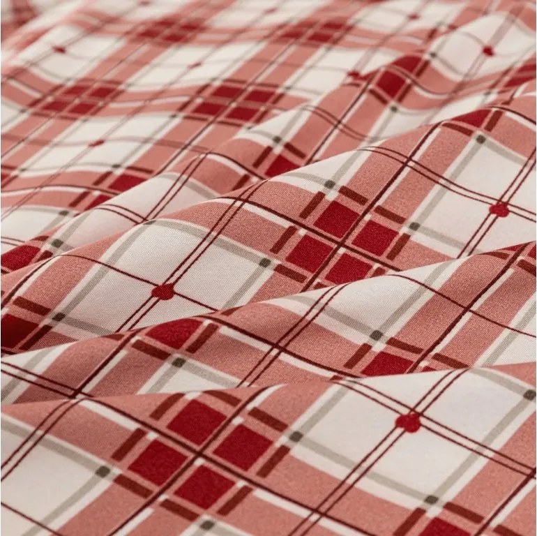 Flanelowa poszewka na poduszkę TARTAN HEART 45x45 cm, kolorowa