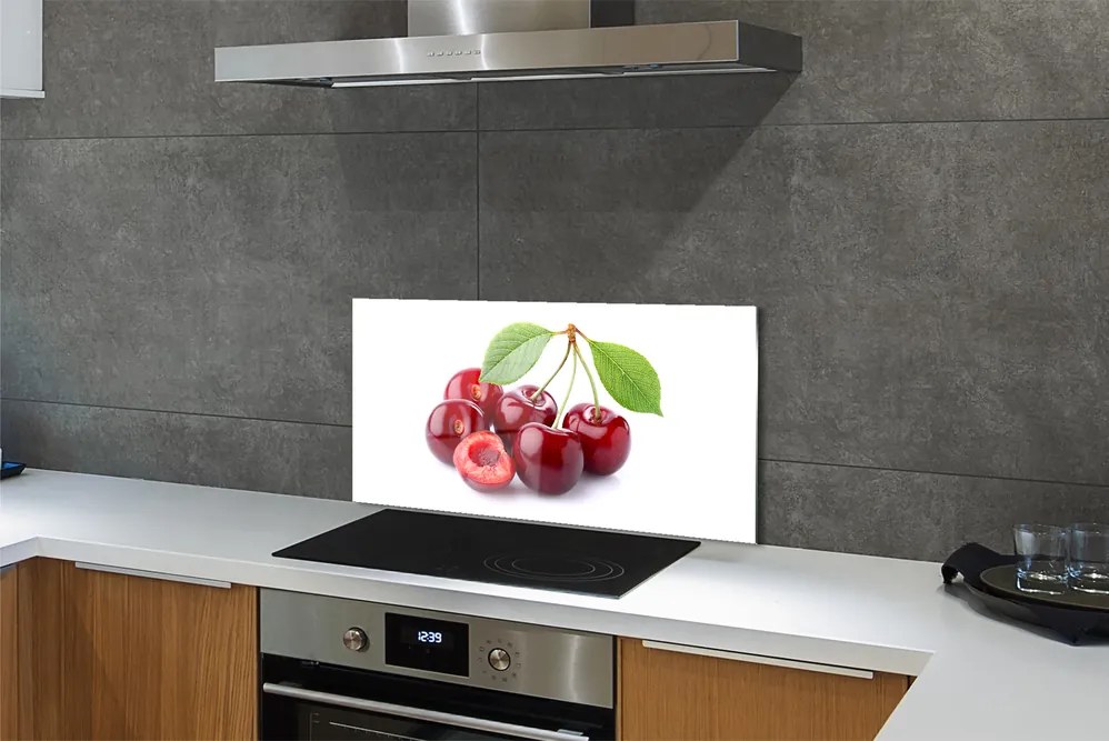 Panel szklany do Kuchni Słodkie Czereśnie