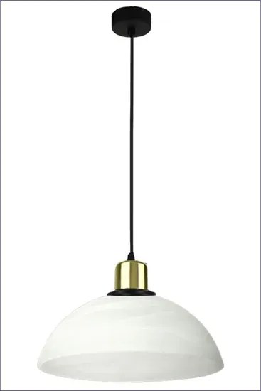 Wisząca jednokloszowa biała lampa sufitowa - C7-A43