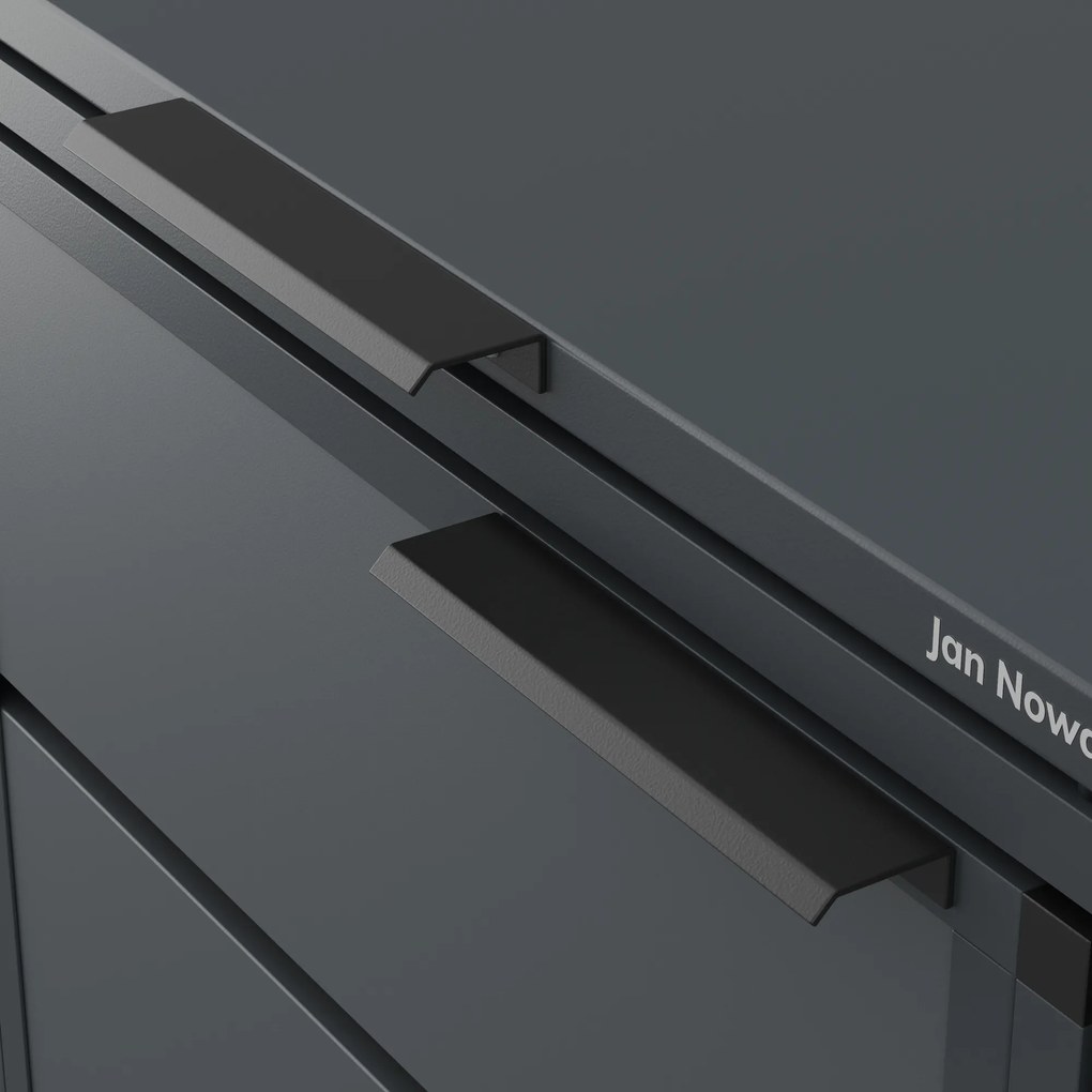 Zabudowa śmietnikowa 240L trzykomorowa, antracyt