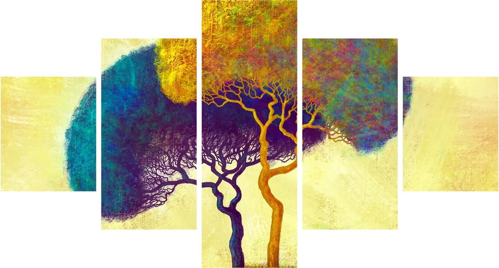 Obraz - Drzewa na wzgórzu (125x70 cm)