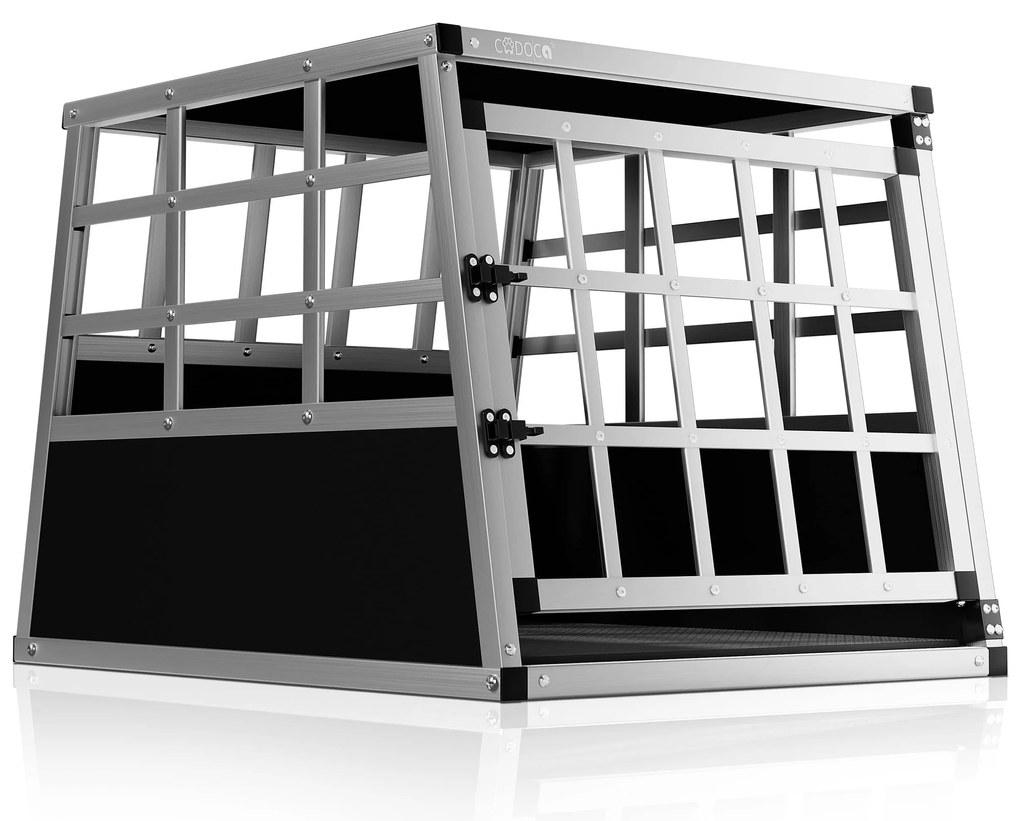 Transporter dla psa BRUNO, 66x90x72cm, srebrna/czarna Jurhan