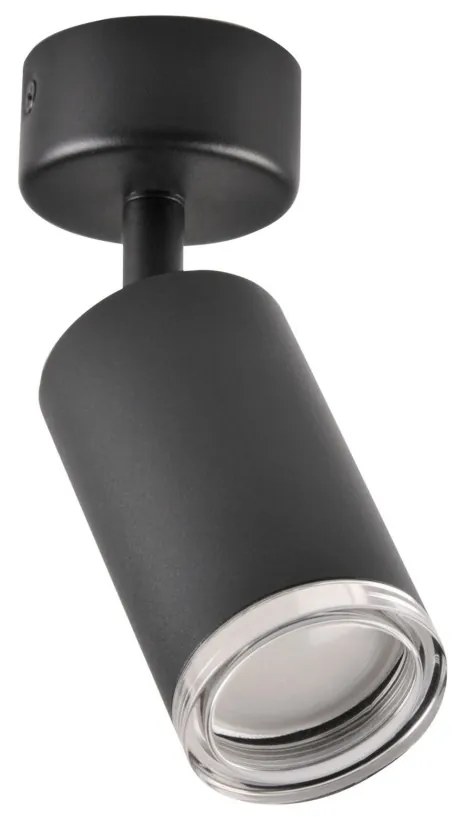 LED RGBW ściemnialna oprawa punktowa do łazienki TURYN 1xGU10/6,5W/230V IP44 czarna