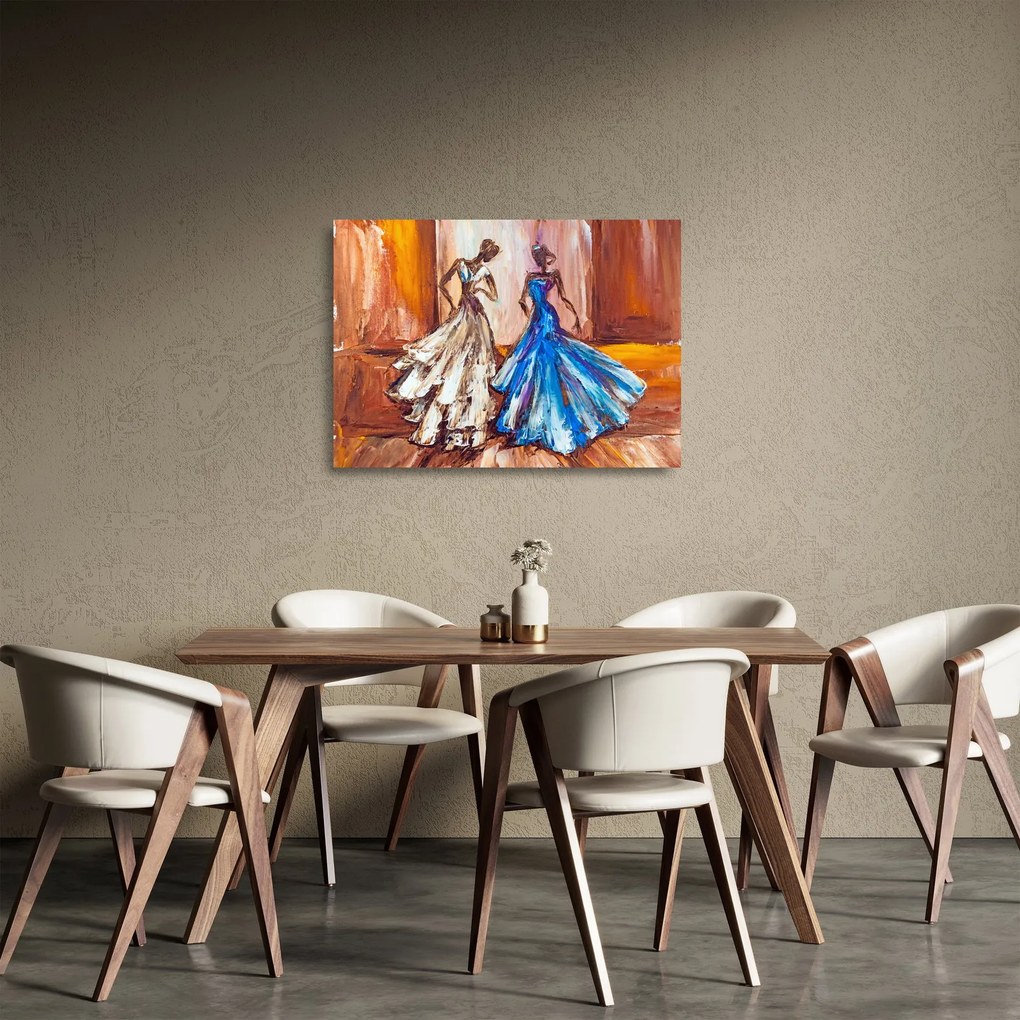 Obraz na szkle - tancerz, obraz olejny (70x50 cm)