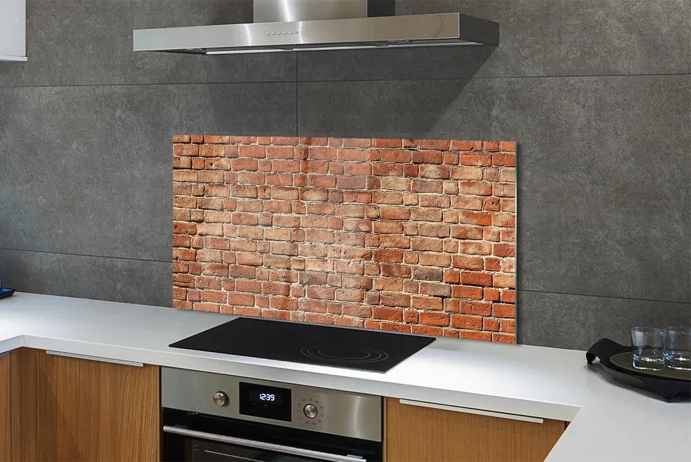 Panel szklany do Kuchni Mur Ceglany w Stylu Loft